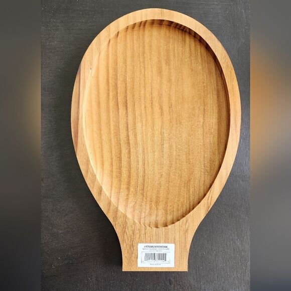 Oval Wood Ware Board for Decor, Charcuterie, Salad, Serving Tray, Cast - Picture 2 of 6